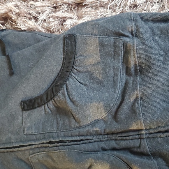 Bebe Embellished Hoodie Black And Gray Long Sleeves - Picture 5 of 9